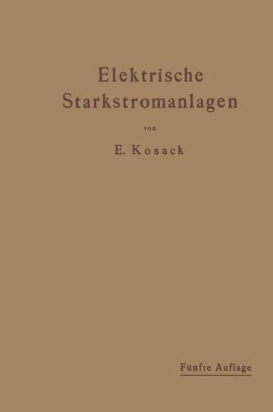 Elektrische Starkstromanlagen (eBook, PDF)
