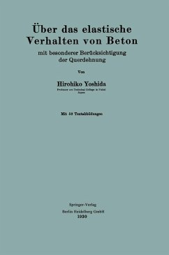 Über das elastische Verhalten von Beton (eBook, PDF) - Yoshida, Hirohiko