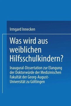 Was wird aus weiblichen Hilfsschulkindern? (eBook, PDF) - Innecken, Irmgard