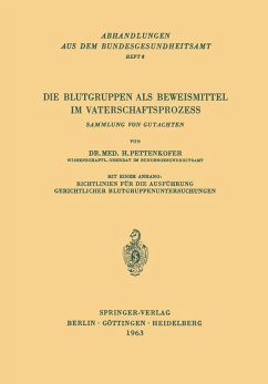 Cover Die Blutgruppen als Beweismittel im Vaterschaftsprozess (eBook, PDF)