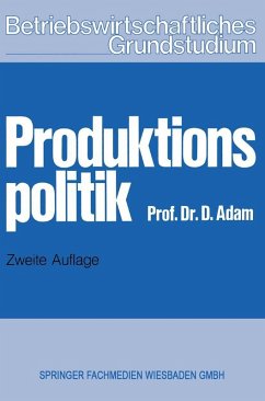Produktionspolitik (eBook, PDF) - Adam, Dietrich