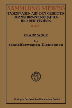 Cover Die schnellbewegten Elektronen (eBook, PDF)