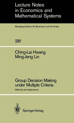 Group Decision Making under Multiple Criteria (eBook, PDF) - Hwang, Ching-Lai; Lin, Ming-Jeng