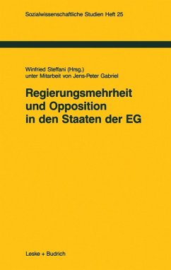 Regierungsmehrheit und Opposition in den Staaten der EG (eBook, PDF) Cover Regierungsmehrheit und Opposition in den Staaten der EG (eBook, PDF)