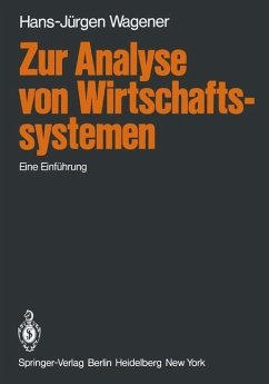 Zur Analyse von Wirtschaftssystemen (eBook, PDF) - Wagener, H. -J.