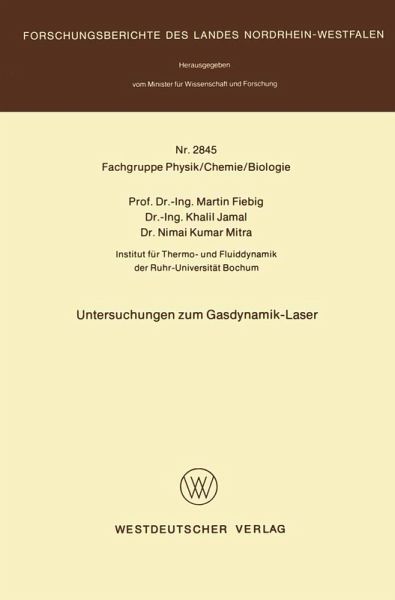 Untersuchungen zum Gasdynamik-Laser (eBook, PDF) Untersuchungen zum Gasdynamik-Laser (eBook, PDF)