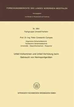 Unfall-Vorkommen und Unfall-Verhütung beim Gebrauch von Heimsportgeräten (eBook, PDF) - Compes, Peter C.