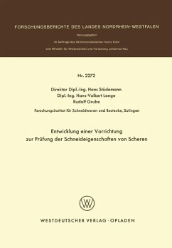 Cover Entwicklung einer Vorrichtung zur Prüfung der Schneideigenschaften von Scheren (eBook, PDF)