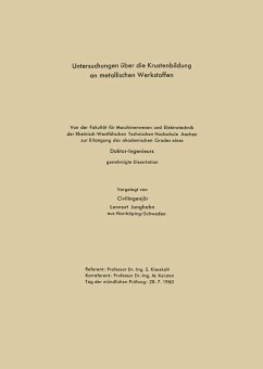 Untersuchungen über die Krustenbildung an metallischen Werkstoffen (eBook, PDF) - Junghahn, Lennart
