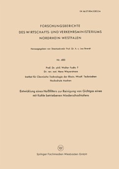 Entwicklung Eines Heißfilters zur Reinigung von Gichtgas eines mit Kohle betriebenen Niederschachtofens (eBook, PDF) - Fuchs, Walter Maximilian