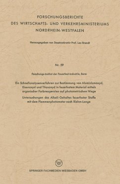 Cover Ein Schnellanalysenverfahren zur Bestimmung von Aluminiumoxyd, Eisenoxyd und Titanoxyd in feuerfestem Material mittels organischer Farbreagenzien auf photometrischem Wege (eBook, PDF)