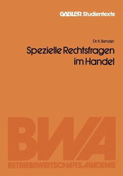 Spezielle Rechtsfragen im Handel (eBook, PDF) - Bender, Kuno