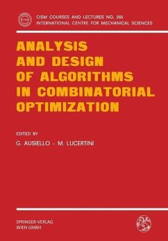 Analysis and Design of Algorithms in Combinatorial Optimization (eBook, PDF)
