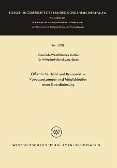 Cover Öffentliche Hand und Baumarkt - Voraussetzungen und Möglichkeiten einer Koordinierung (eBook, PDF)