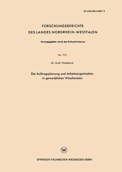 Cover Die Auftragsplanung und Arbeitsorganisation in gewerblichen Wäschereien (eBook, PDF)