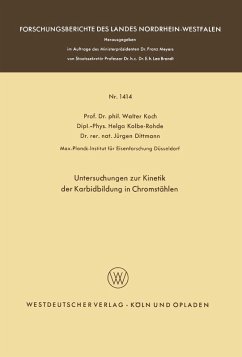 Untersuchungen zur Kinetik der Karbidbildung in Chromstählen (eBook, PDF) - Koch, Walter