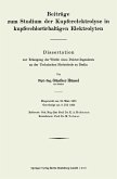 Beiträge zum Studium der Kupferelektrolyse in kupferchlorürhaltigen Elektrolyten (eBook, PDF)