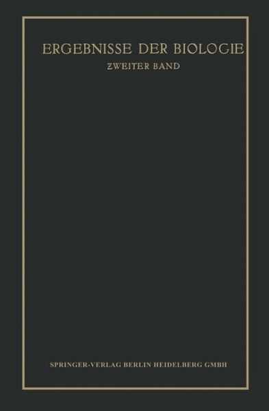 Ergebnisse der Biologie (eBook, PDF) Ergebnisse der Biologie (eBook, PDF)