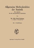 Allgemeine Methodenlehre der Statistik (eBook, PDF)