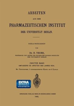 Cover Arbeiten aus dem Pharmazeutischen Institut der Universität Berlin (eBook, PDF)