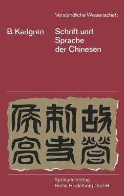 Schrift und Sprache der Chinesen (eBook, PDF) - Karlgren, Bernhard