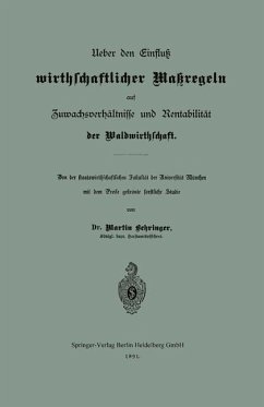 Cover Ueber den Einfluß wirthschaftlicher Maßregeln auf Zuwachsverhältnisse und Rentabilität der Waldwirthschaft (eBook, PDF)