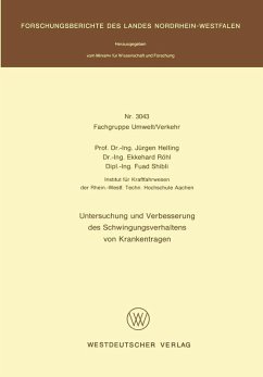Untersuchung und Verbesserung des Schwingungsverhaltens von Krankentragen (eBook, PDF) - Helling, Jürgen