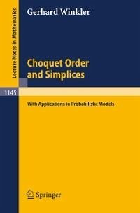Choquet Order and Simplices (eBook, PDF) - Winkler, Gerhard