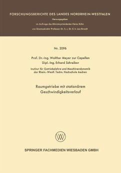 Raumgetriebe mit stationärem Geschwindigkeitsverlauf (eBook, PDF) - Capellen, Walther Meyer
