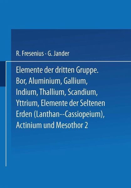 Elemente der Dritten Gruppe (eBook, PDF)