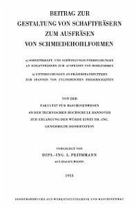 Beitrag zur Gestaltung von Schaftfräsern zum Ausfräsen von Schmiedehohlformen (eBook, PDF) - Peithmann, Ludolf