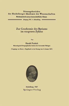 Zur Geochemie des Bariums im exogenen Zyklus (eBook, PDF) - Puchelt, Harald
