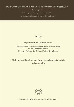 Cover Stellung und Struktur der Textilveredelungsindustrie in Frankreich (eBook, PDF)