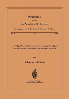 Ein Messgerät zur Bestimmung der Strömungsgeschwindigkeit in Kurzen Rohren ( Ionenzählern ) Bei Niedrigem Gasdruck (eBook, PDF) - Rose, G.; Widdel, H. U.