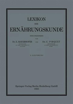Lexikon der Ernährungskunde (eBook, PDF) - Mayerhofer, E.; Pirquet, C.