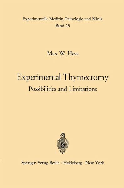 Experimental Thymectomy (eBook, PDF) Experimental Thymectomy (eBook, PDF)