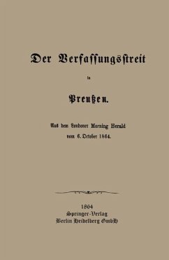 Der Verfassungsstreit in Preußen (eBook, PDF) - Prussia, Prussi