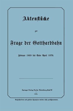 Cover Aktenstücke zur Frage der Gotthardbahn (eBook, PDF)
