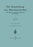 Die Bearbeitung von Maschinenteilen (eBook, PDF)