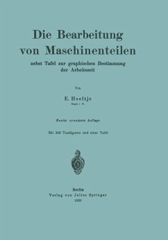 Die Bearbeitung von Maschinenteilen (eBook, PDF) - Hoeltje, E.