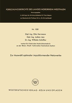 Zur Auswahl optimaler impulsformender Netzwerke (eBook, PDF) - Herrmann, Otto