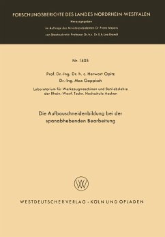 Die Aufbauschneidenbildung bei der spanabhebenden Bearbeitung (eBook, PDF) - Opitz, Herwart