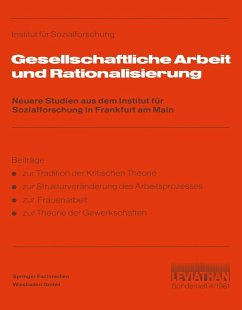 Gesellschaftliche Arbeit und Rationalisierung (eBook, PDF) - Institut Für Sozialforschung