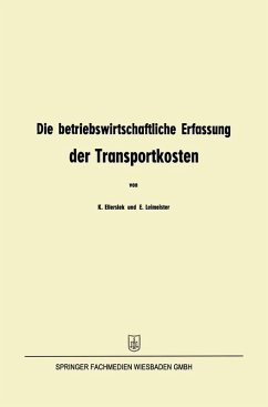Cover Die betriebswirtschaftliche Erfassung der Transportkosten (eBook, PDF)