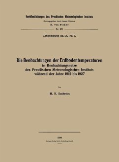 Die Beobachtungen der Erdbodentemperaturen (eBook, PDF) - Scultetus, Hans Robert