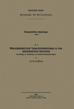 Cover Widerstandselektrische Temperaturbeobachtungen an einer mikroklimatischen Basisstation (eBook, PDF)