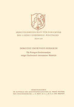 Die Röntgen-Strukturanalyse einiger biochemisch interessanter Moleküle (eBook, PDF) - Hodgkin, Dorothy