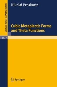 Cubic Metaplectic Forms and Theta Functions (eBook, PDF) - Proskurin, Nikolai