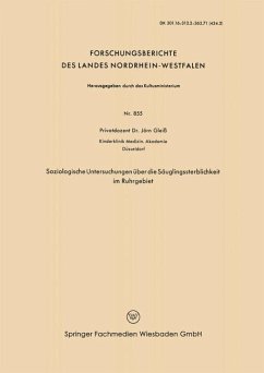 Cover Soziologische Untersuchungen über die Säuglingssterblichkeit im Ruhrgebiet (eBook, PDF)