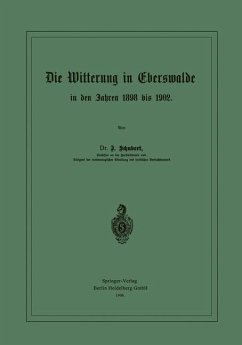 Cover Die Witterung in Eberswalde in den Jahren 1898 bis 1902 (eBook, PDF)